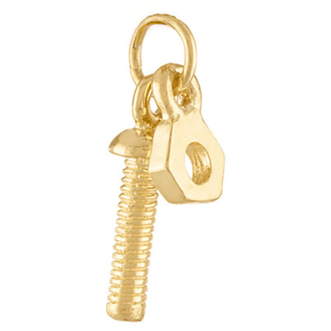 Nut and Bolt 14K Gold Charm